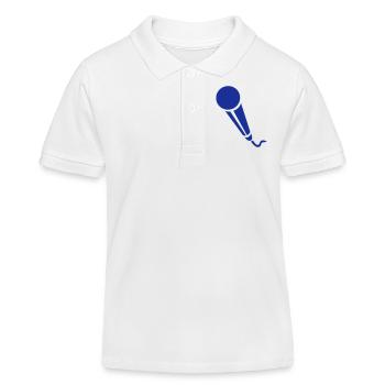 Microphone - Music - Kids Organic Polo Shirt by Stanley/Stella - white - Front