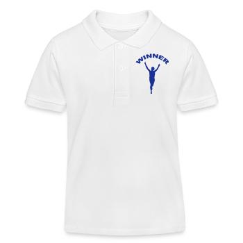 winner runner - Kids Organic Polo Shirt by Stanley/Stella - white - Front