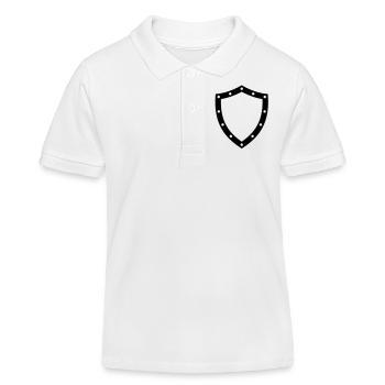 shield - Kids Organic Polo Shirt by Stanley/Stella - white - Front
