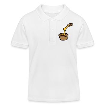 Koch Fondue Käse Aligot Käsefondue französische K - Kinder Organic Poloshirt Mini Sprinter von Stanley/Stella - Weiß - Vorne