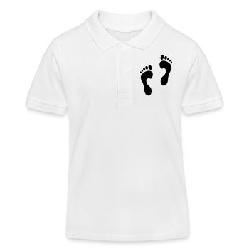 Fußabdrücke 2 - Kinder Organic Poloshirt Mini Sprinter von Stanley/Stella - Weiß - Vorne