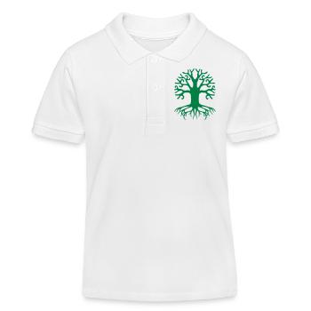 baum des lebens keltisches symbol vintage tattoo - Kinder Organic Poloshirt Mini Sprinter von Stanley/Stella - Weiß - Vorne