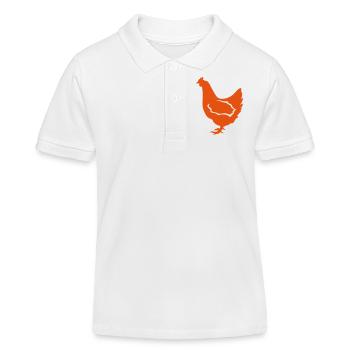 poule 18 - Polo enfant bio Stanley/Stella - blanc - Devant