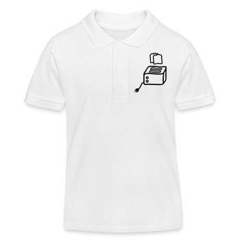 Toaster Toastbrot - Kinder Organic Poloshirt Mini Sprinter von Stanley/Stella - Weiß - Vorne