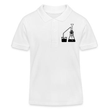 Chemie Experiment Geschenkidee Substanz mischen - Kids Organic Polo Shirt by Stanley/Stella - white - Front