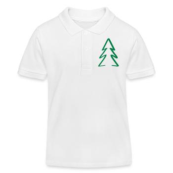 baum weihnachten - Kinder Organic Poloshirt Mini Sprinter von Stanley/Stella - Weiß - Vorne