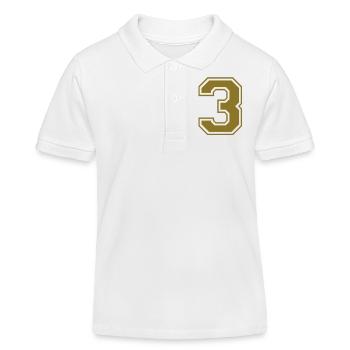 nummer - 3 - Kinder Organic Poloshirt Mini Sprinter von Stanley/Stella - Weiß - Vorne