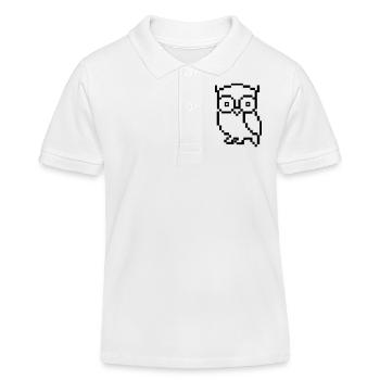 eule pixel - Kinder Organic Poloshirt Mini Sprinter von Stanley/Stella - Weiß - Vorne