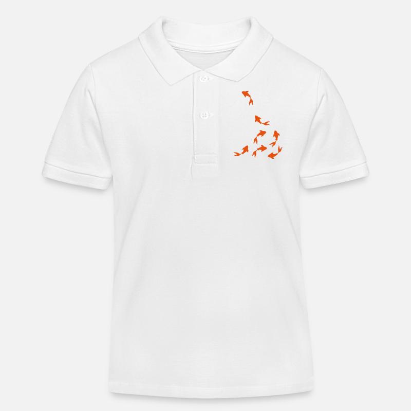 carpe koi - Polo enfant bio Stanley/Stella - blanc