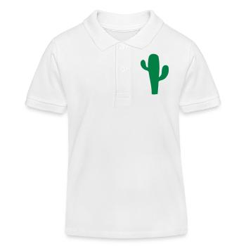 Kaktus - Kinder Organic Poloshirt Mini Sprinter von Stanley/Stella - Weiß - Vorne