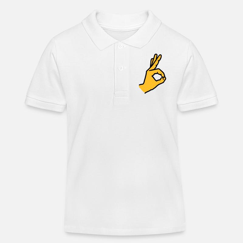 Doigt - Polo enfant bio Stanley/Stella - blanc