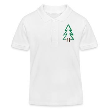 baum tanne weihnachten - Kinder Organic Poloshirt Mini Sprinter von Stanley/Stella - Weiß - Vorne