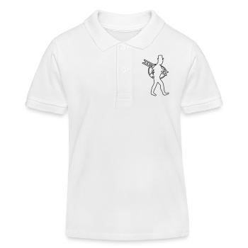 schornsteinfeger - Kinder Organic Poloshirt Mini Sprinter von Stanley/Stella - Weiß - Vorne