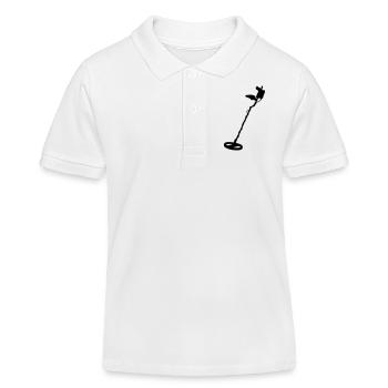 Metalldetektor Metall Detektor Zeichnung Metalldet - Kinder Organic Poloshirt Mini Sprinter von Stanley/Stella - Weiß - Vorne