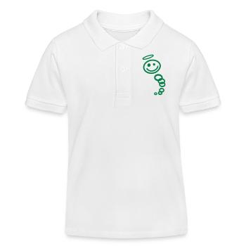 Gluehwuermchen - Polo enfant bio Stanley/Stella - blanc - Devant