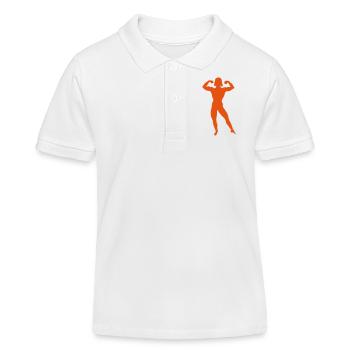 bodybuilding fitness1 femme - Polo enfant bio Stanley/Stella - blanc - Devant