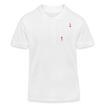 QUEEN OF HEARTS HERZKÖNIGIN - Kinder Organic Poloshirt Mini Sprinter von Stanley/Stella - Weiß - Vorne