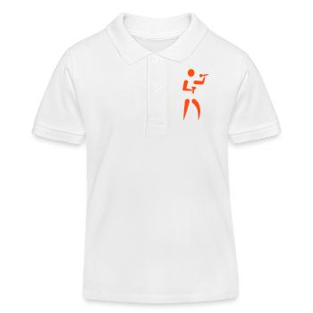 Darts - Kinder Organic Poloshirt Mini Sprinter von Stanley/Stella - Weiß - Vorne