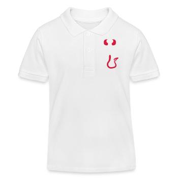 Cornes de Diable Satan evil Dick - Polo enfant bio Stanley/Stella - blanc - Devant