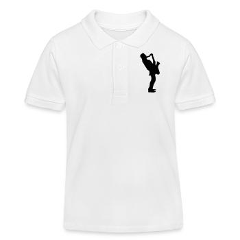 Musik - Musiker Jazz - Kinder Organic Poloshirt Mini Sprinter von Stanley/Stella - Weiß - Vorne