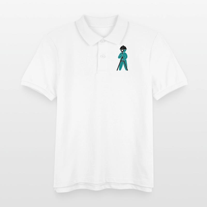 An engineer at a construction site Kids Organic Polo Shirt by Stanley/Stella