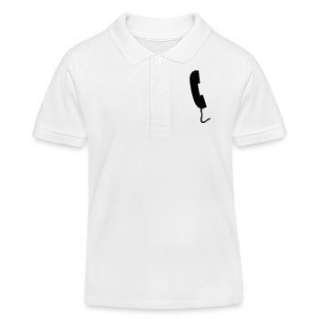 telefon - Kinder Organic Poloshirt Mini Sprinter von Stanley/Stella - Weiß - Vorne