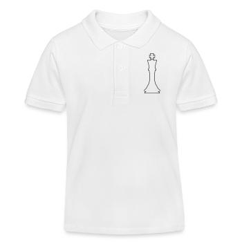 Pièce d’échecs roi - Polo enfant bio Stanley/Stella - blanc - Devant