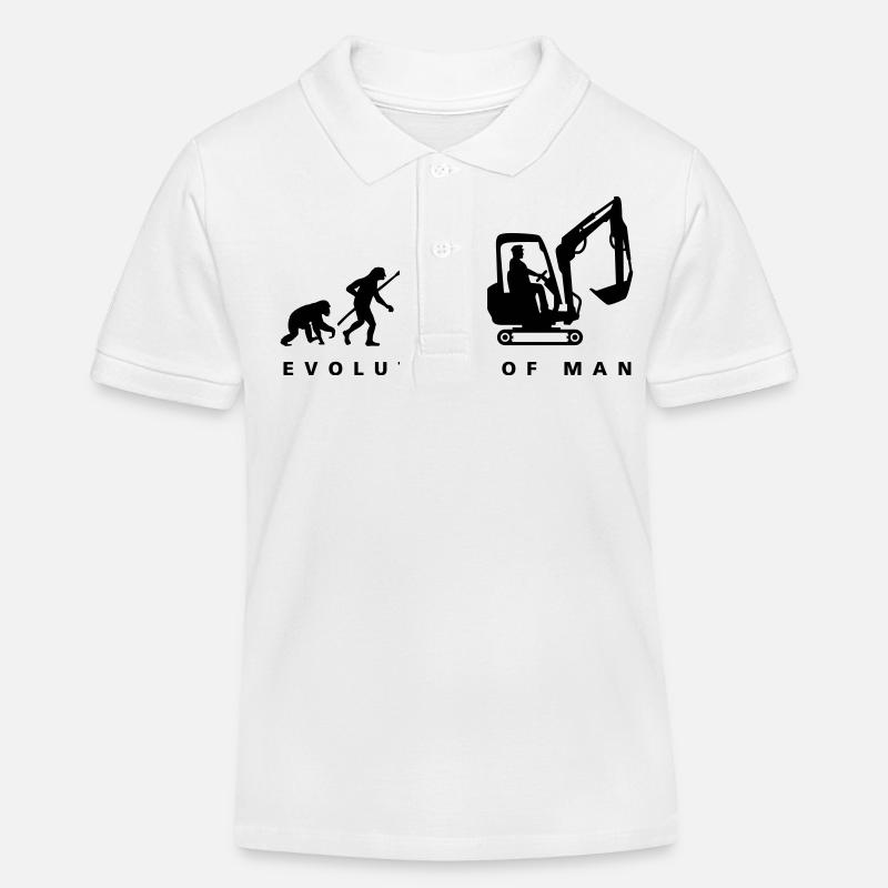 evolution_baggerfahrer_122013_a_1c - Kinder Organic Poloshirt Mini Sprinter von Stanley/Stella - Weiß