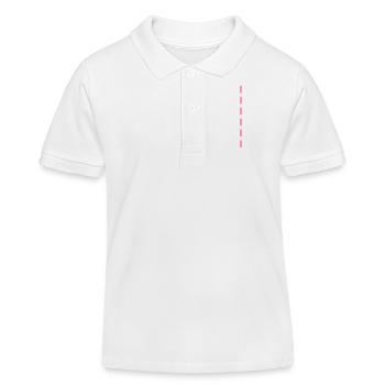 Strichellinie / dashed (1c) - Kids Organic Polo Shirt by Stanley/Stella - white - Front
