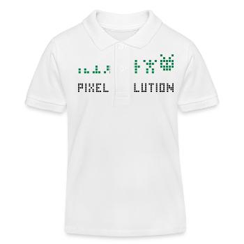 Pixel Evolution - Kinder Organic Poloshirt Mini Sprinter von Stanley/Stella - Weiß - Vorne