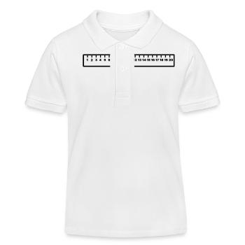 Ruler - Kids Organic Polo Shirt by Stanley/Stella - white - Front