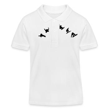Snowboarder - Freestyle - Kinder Organic Poloshirt Mini Sprinter von Stanley/Stella - Weiß - Vorne