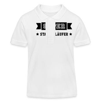Staffelläufer / Staffelläuferin / Leichtathletik - Kinder Organic Poloshirt Mini Sprinter von Stanley/Stella - Weiß - Vorne