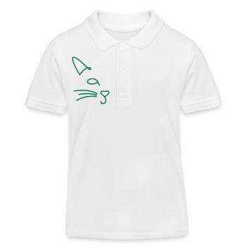 minimal cat - Kinder Organic Poloshirt Mini Sprinter von Stanley/Stella - Weiß - Vorne