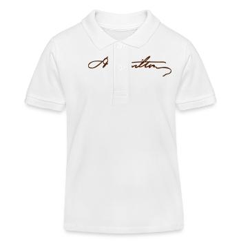 Alexander Hamilton Signature - Polo enfant bio Stanley/Stella - blanc - Devant