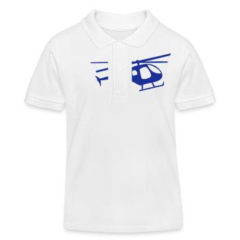 Hubschrauber, Helikopter, - Kinder Organic Poloshirt Mini Sprinter von Stanley/Stella - Weiß - Vorne