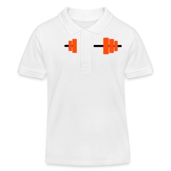 Weight Lifting - Kids Organic Polo Shirt by Stanley/Stella - white - Front