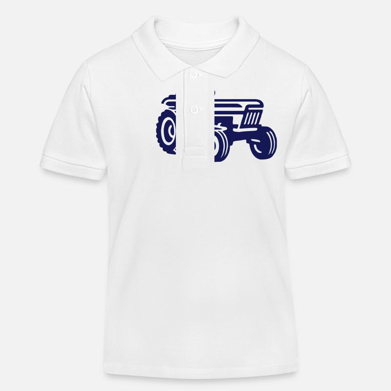 Traktor3 - Polo enfant bio Stanley/Stella - blanc