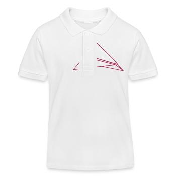 Avion en papier avion - Polo enfant bio Stanley/Stella - blanc - Devant
