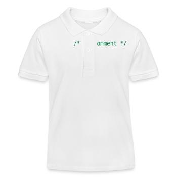 no comment - Kinder Organic Poloshirt Mini Sprinter von Stanley/Stella - Weiß - Vorne