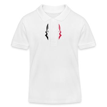 Wolf Symbol - Kinder Organic Poloshirt Mini Sprinter von Stanley/Stella - Weiß - Vorne