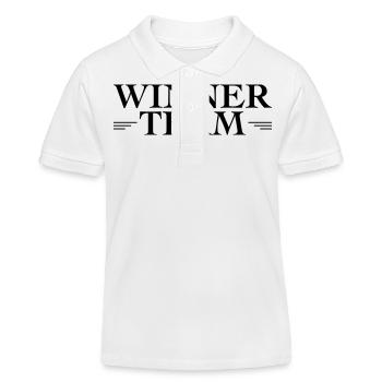 Gewinner Team - Kinder Organic Poloshirt Mini Sprinter von Stanley/Stella - Weiß - Vorne