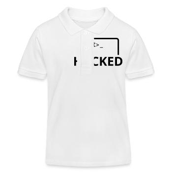 Hacked Hacker Informatiker Computer Programmierer - Kinder Organic Poloshirt Mini Sprinter von Stanley/Stella - Weiß - Vorne