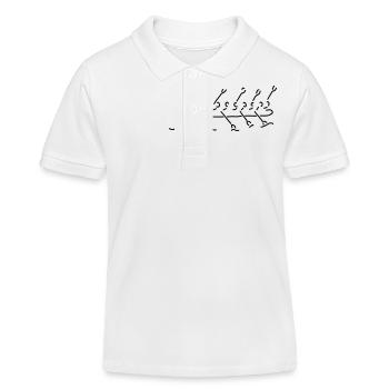rudern achter - Kinder Organic Poloshirt Mini Sprinter von Stanley/Stella - Weiß - Vorne