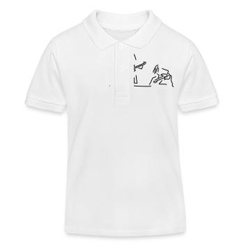rockmusiker mit gitarre - Kinder Organic Poloshirt Mini Sprinter von Stanley/Stella - Weiß - Vorne
