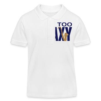 I'm too Saxy - Saxophone - Saxofon -Blasinstrument - Kinder Organic Poloshirt Mini Sprinter von Stanley/Stella - Weiß - Vorne