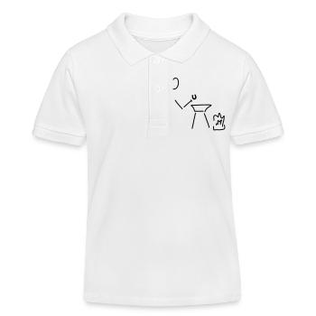 schmied mit hufeisen - Kinder Organic Poloshirt Mini Sprinter von Stanley/Stella - Weiß - Vorne