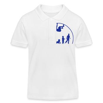 evolution saut perche - Polo enfant bio Stanley/Stella - blanc - Devant