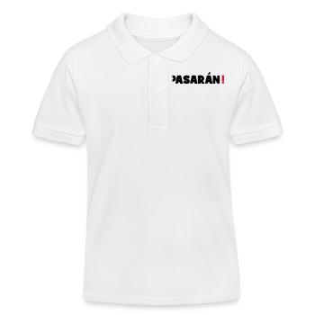 No Pasaran - Sie kommen nicht durch! - Kinder Organic Poloshirt Mini Sprinter von Stanley/Stella - Weiß - Vorne
