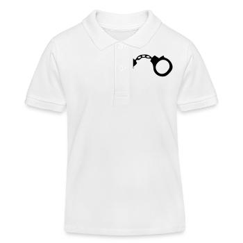 Handcuffs - Police - Kids Organic Polo Shirt by Stanley/Stella - white - Front